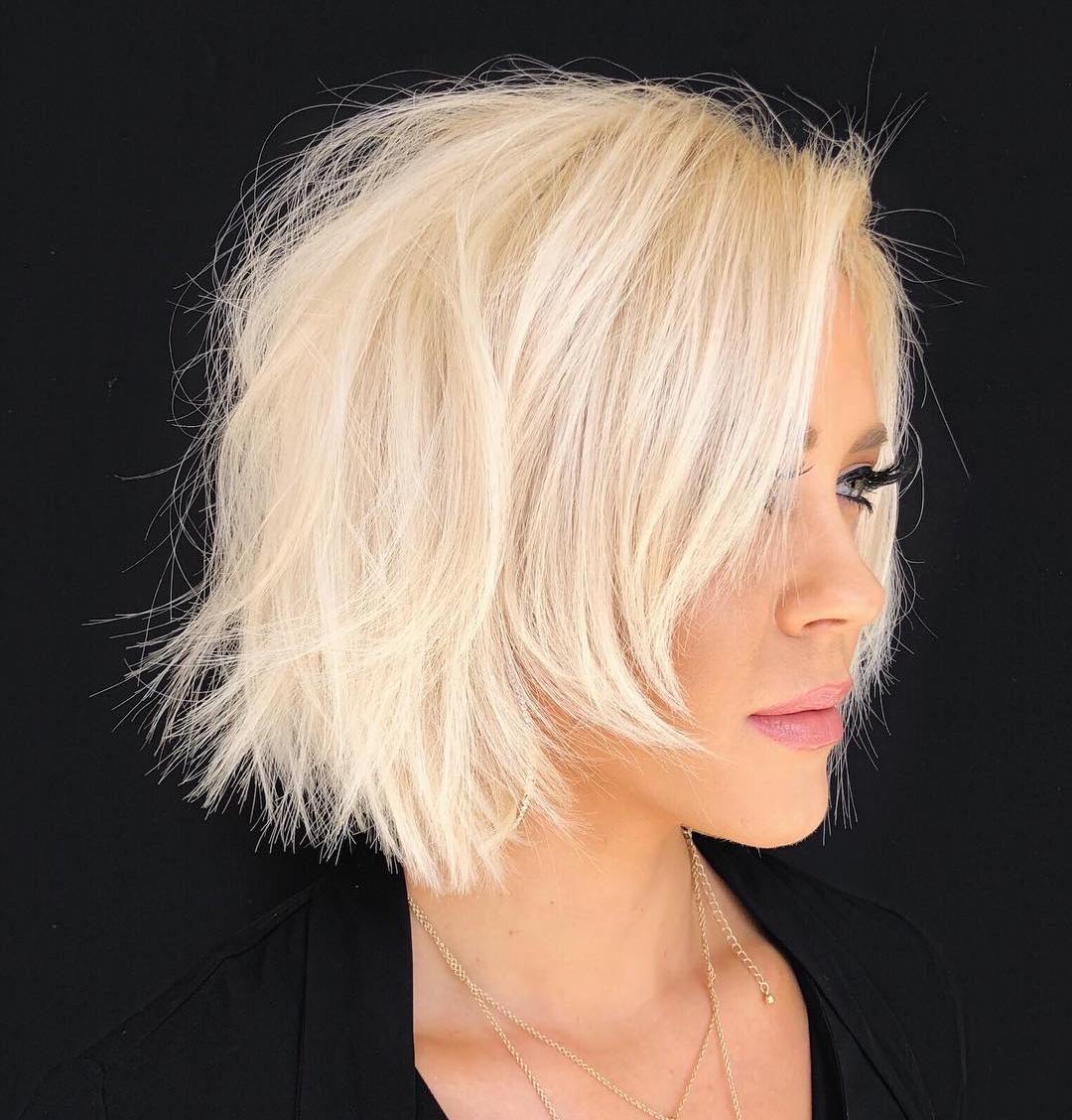 Kin-Lengte Scheermes Blonde Bob