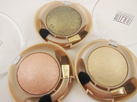 3 Catwalk Eye Shadows in Golden Touch, Peaches and Cream en Antigua tinten