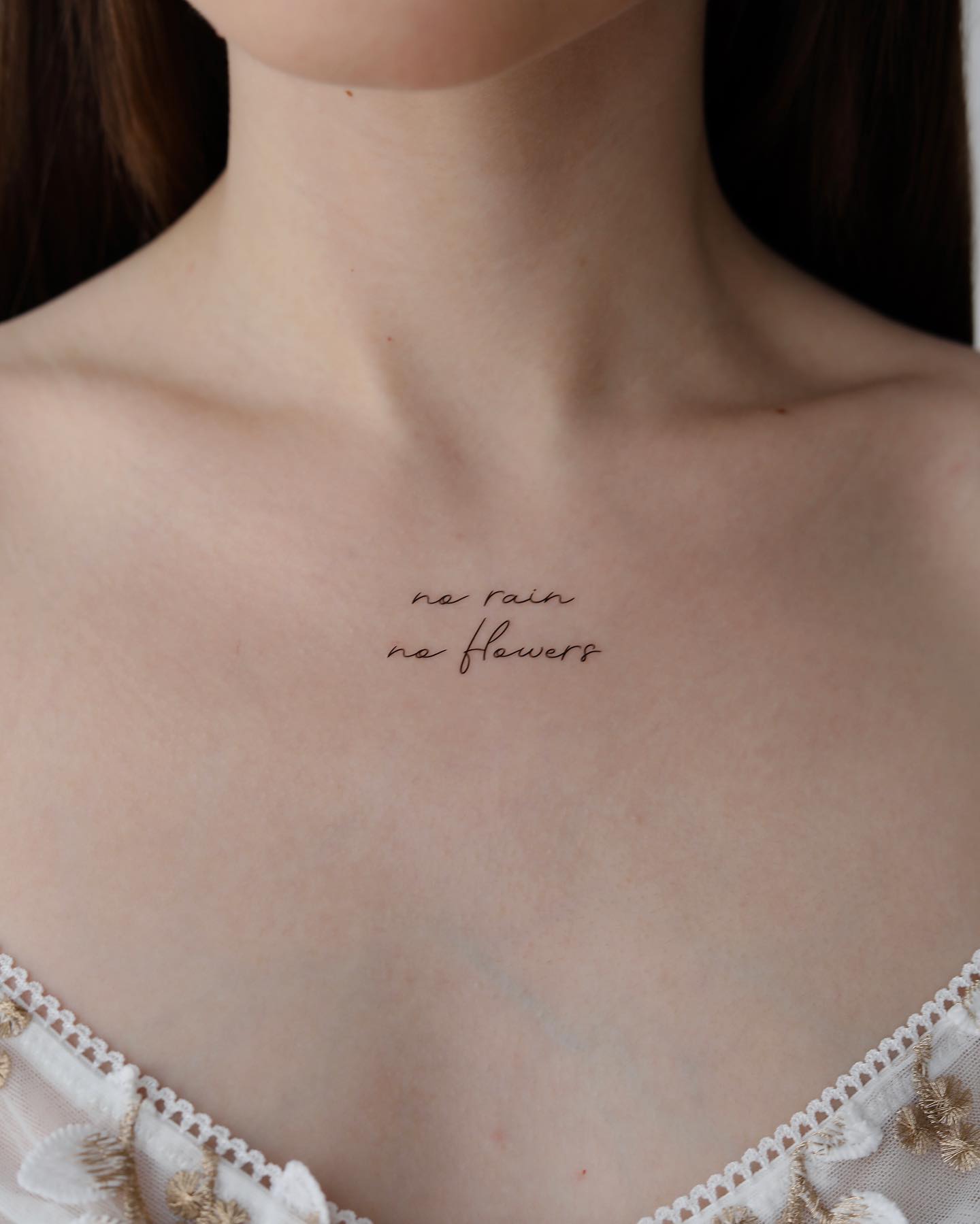 'No Rain No Flowers' Tijdelijke Tattoo