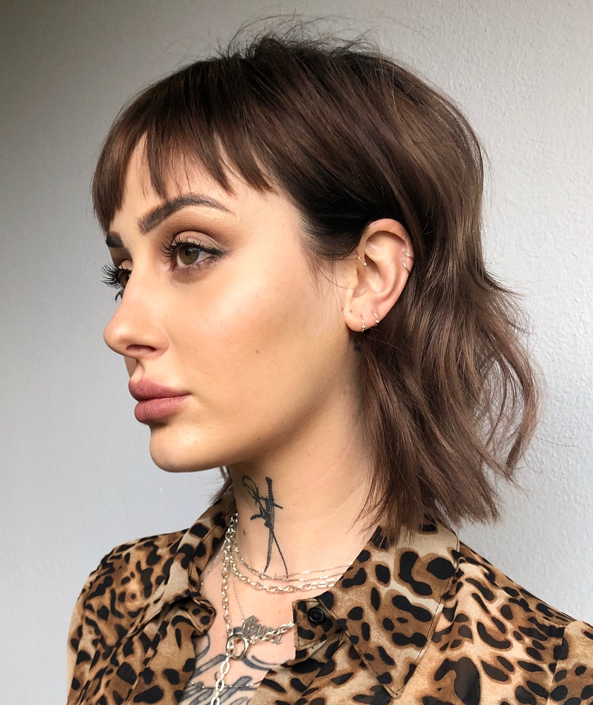 Scheermes Bob met cropped bangs