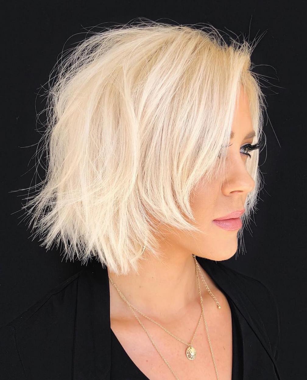 Scheermes Wit Blonde Bob Shag