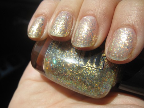 Mattése Elite Je T'Aime Nagellak in een multi-size gouden en iriserende glitter