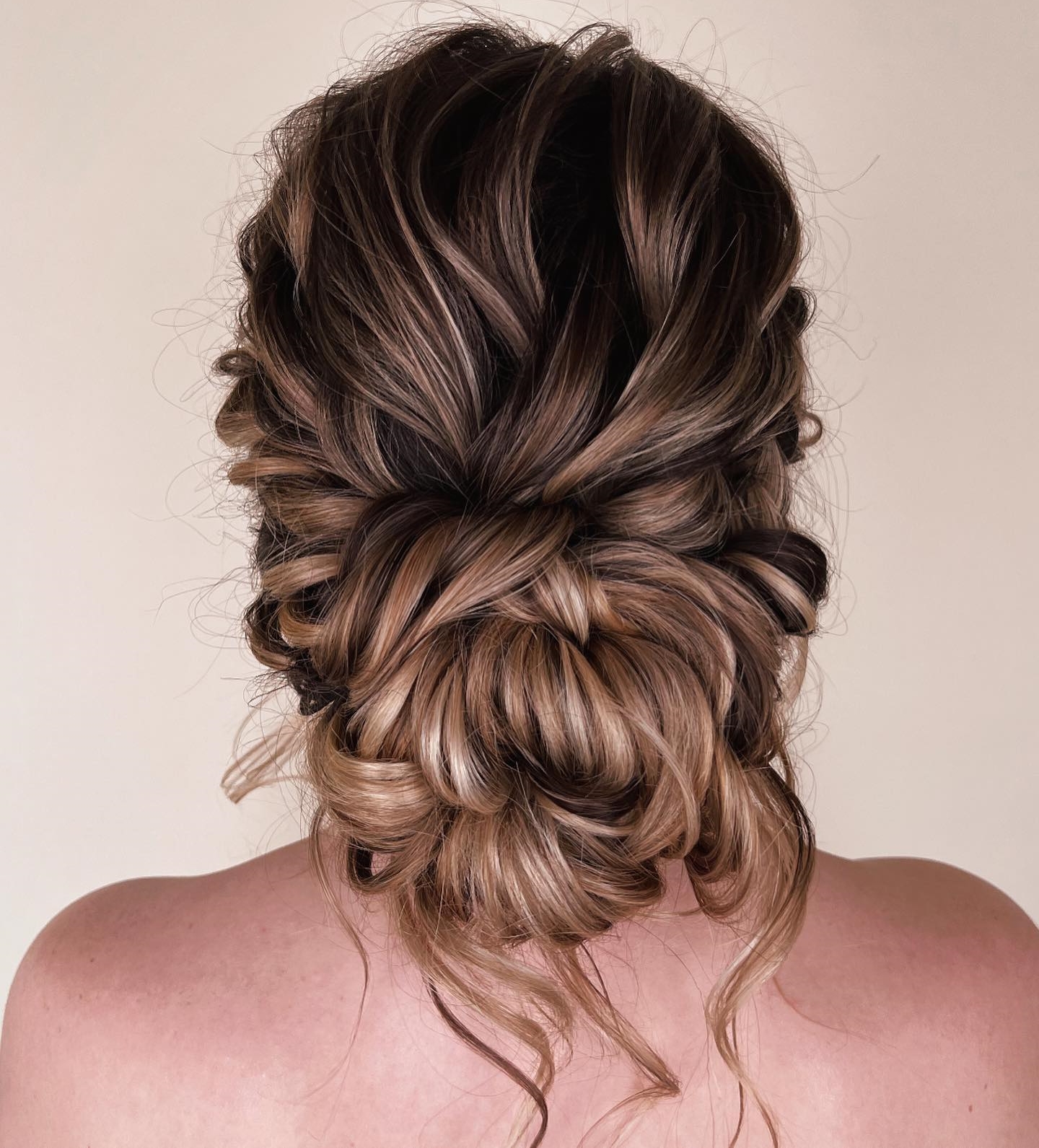 Chignon Bruiloft Kapsel op Bruin Haar