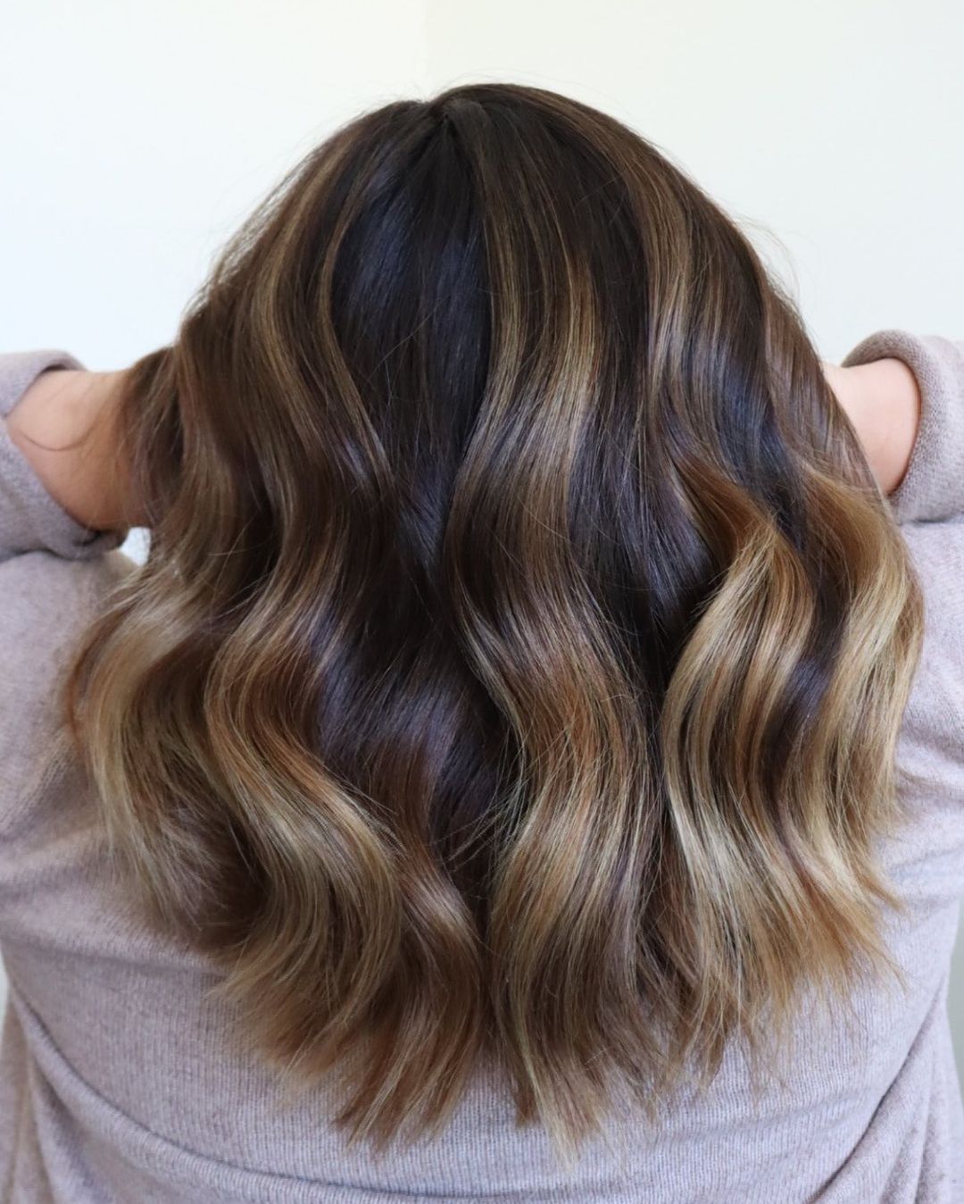 Caramel Balayage op Medium Bruin Haar