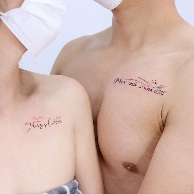 Betekenisvol paar tattoo-ontwerp om speciale momenten te koesteren