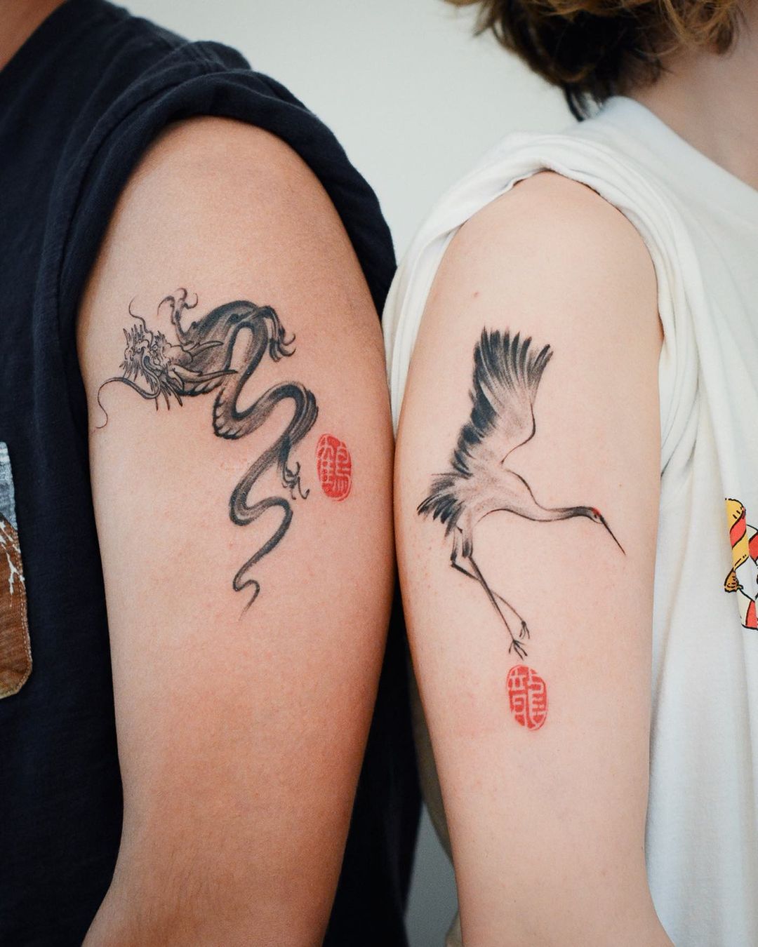 Dragon Couple Tattoo Ontwerp voor een vurige romantiek