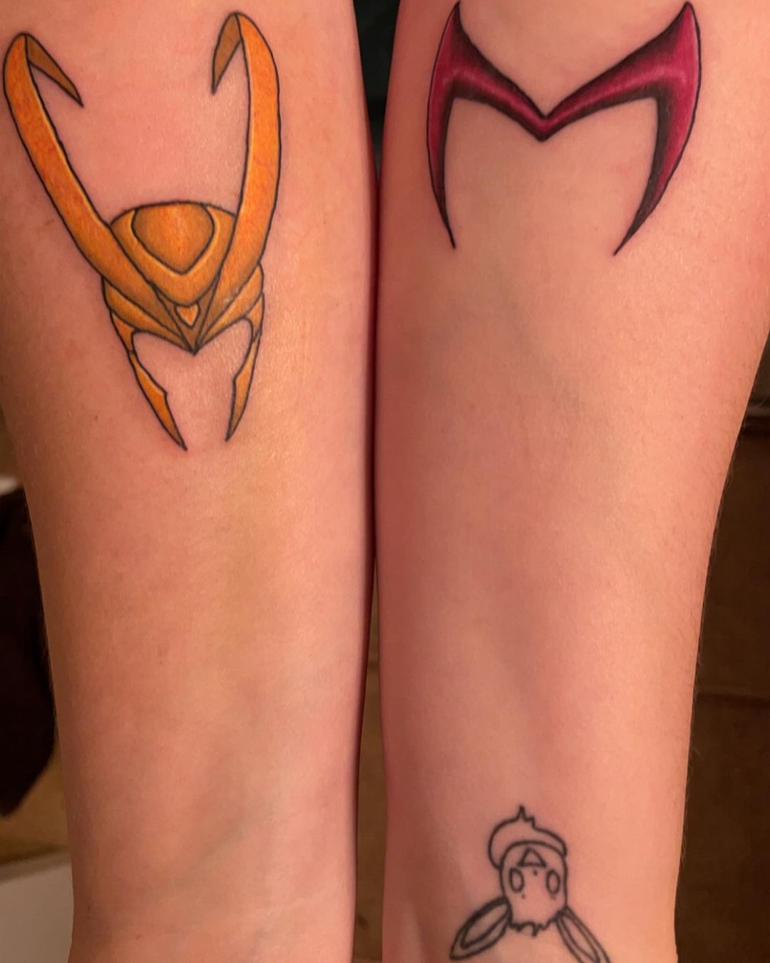 Marvel Paar Tattoo Design toont je liefde voor superhelden