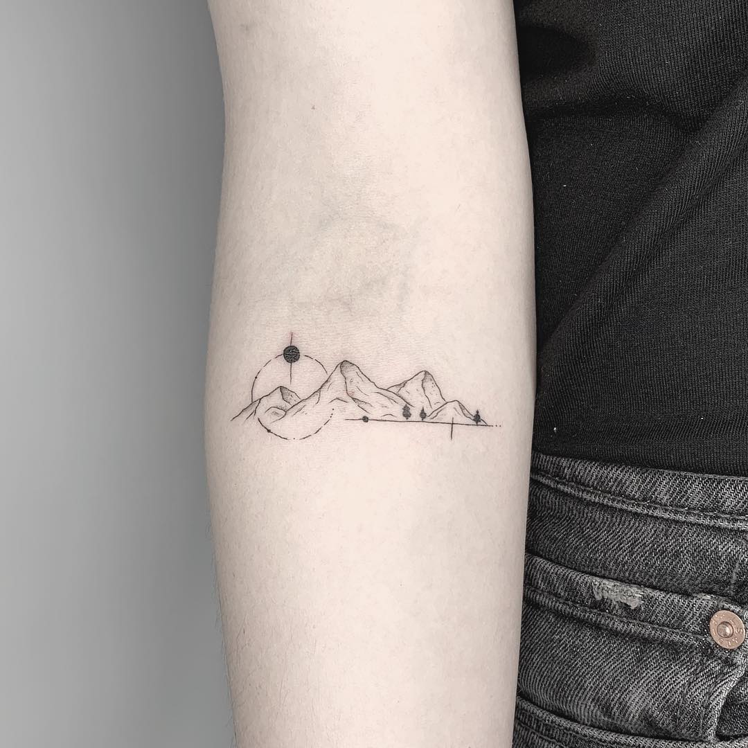 Minimalistische Lord of the Rings Tattoo