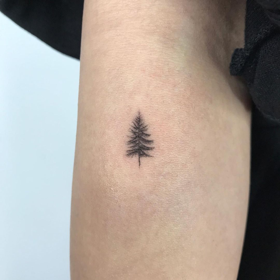 Rustige minimalistische natuur Tattoo