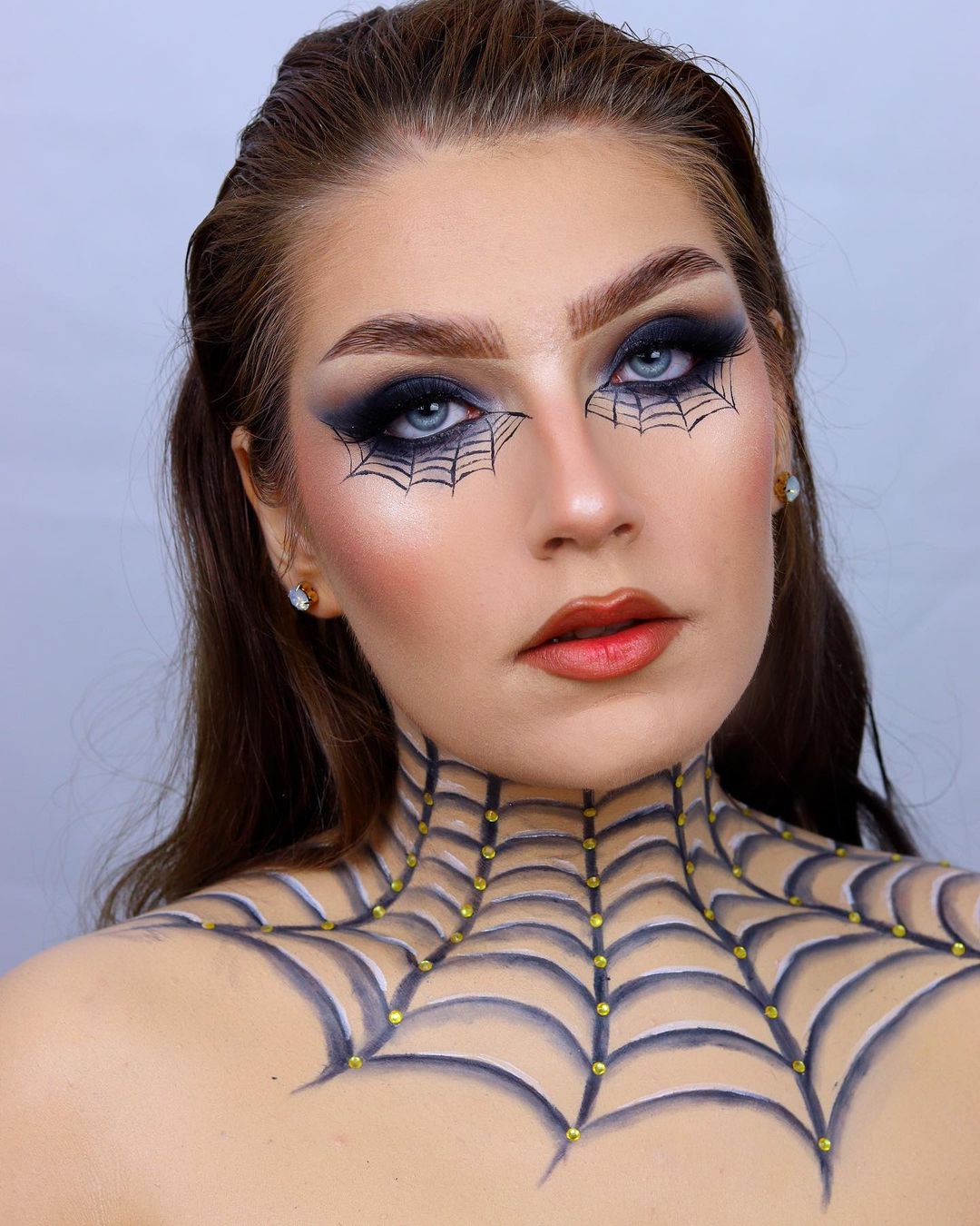 Spider Web Eye Make-up op onderste lid