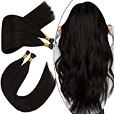 Ugeat 14 Inch I Tip Hair Extensions Menselijk Haar #2 Donkerste Bruine Stick Tip Hair Extensions 40 Gram...