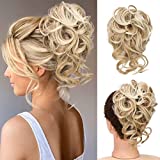 Messy Bun HaarStuk, Messy Hair Bun Scrunchies voor Vrouwen Tousled Updo Bun Synthetische Golvende...