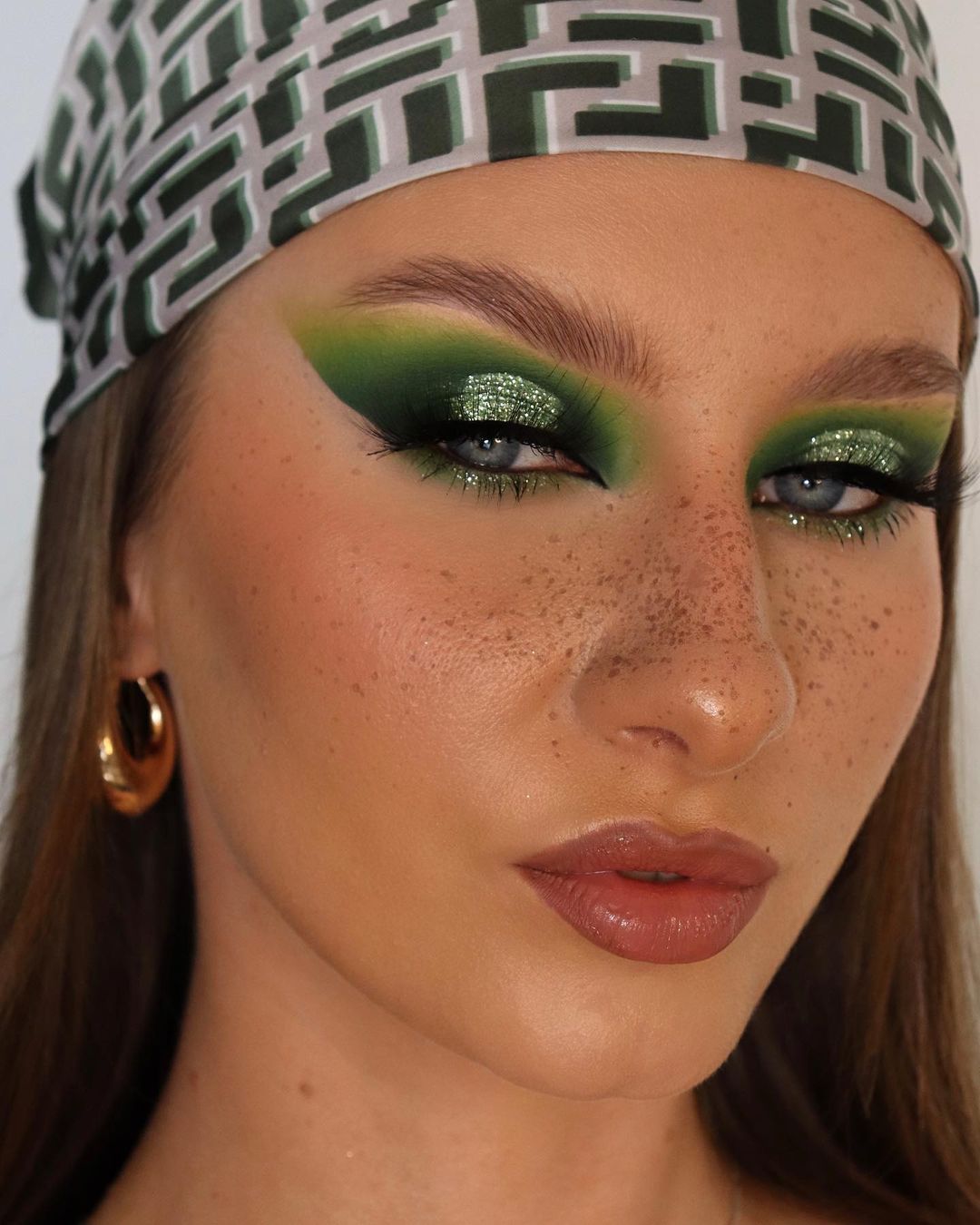 Glitter Groene Oog Make-up voor Groene Ogen