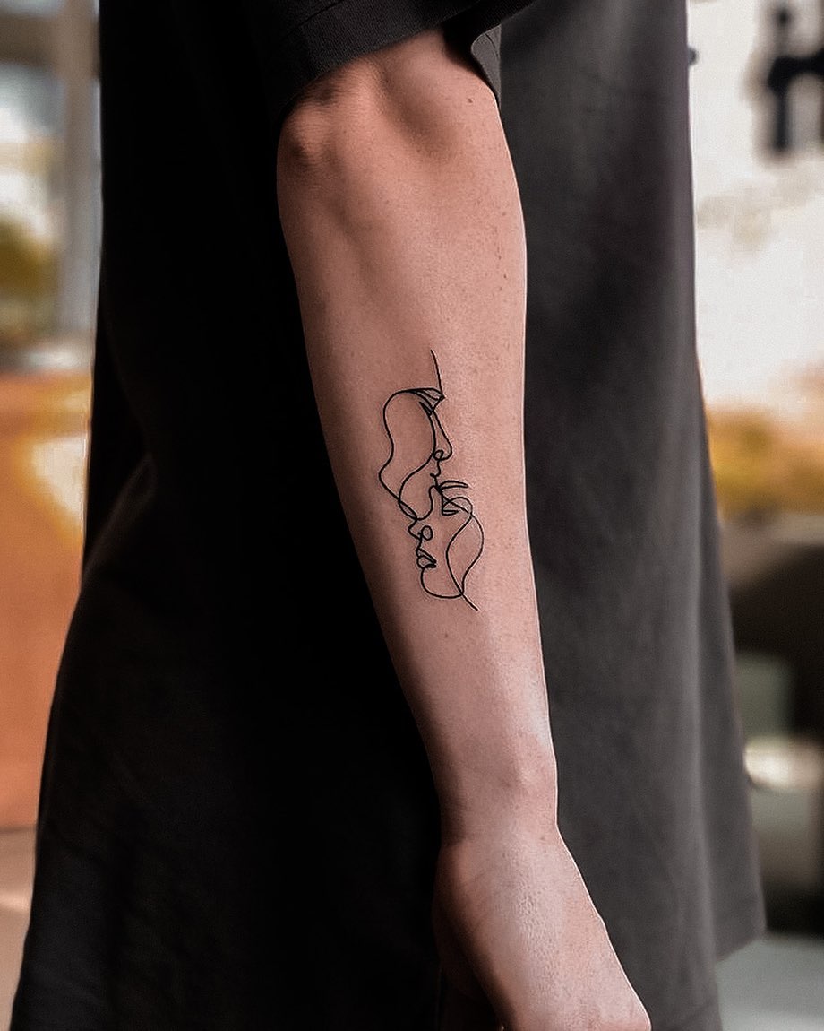 Abstracte Gezichten Tijdelijke Tattoo