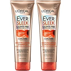 L'Oreal Paris EverSleek Sulfaatvrije Keratine Verzorgende Shampoo en Conditioner