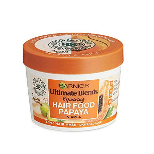 Garnier Ultimate Blends Hair Food Papaya 3-in-1, Reparerend Haarmasker, Conditionering Behandeling