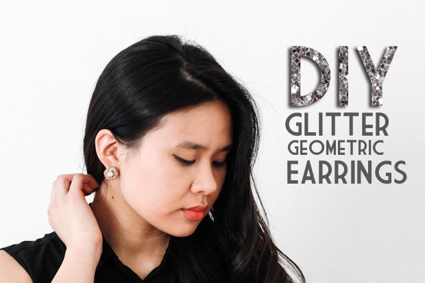 DIY Jewelry Project: Glitter Geometrische Oorbellen