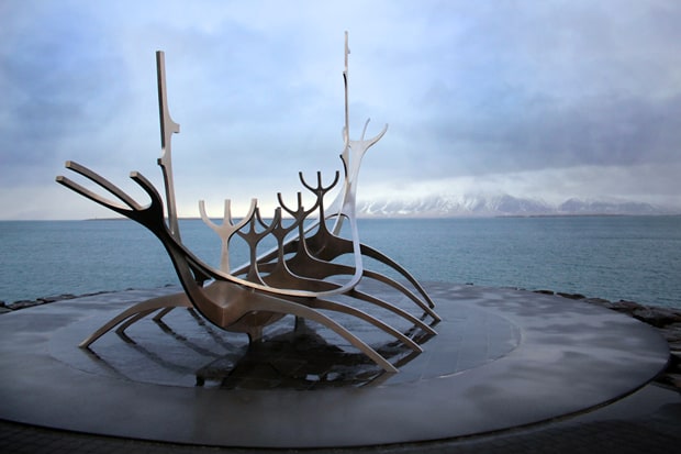 Sun Voyager sculptuur Reykjavik IJsland