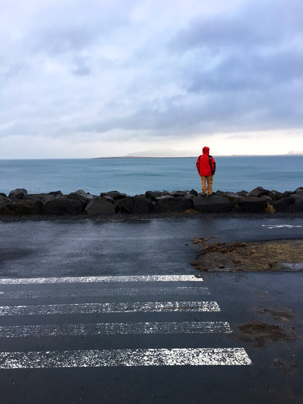 Uitzicht op de oceaan van IJsland