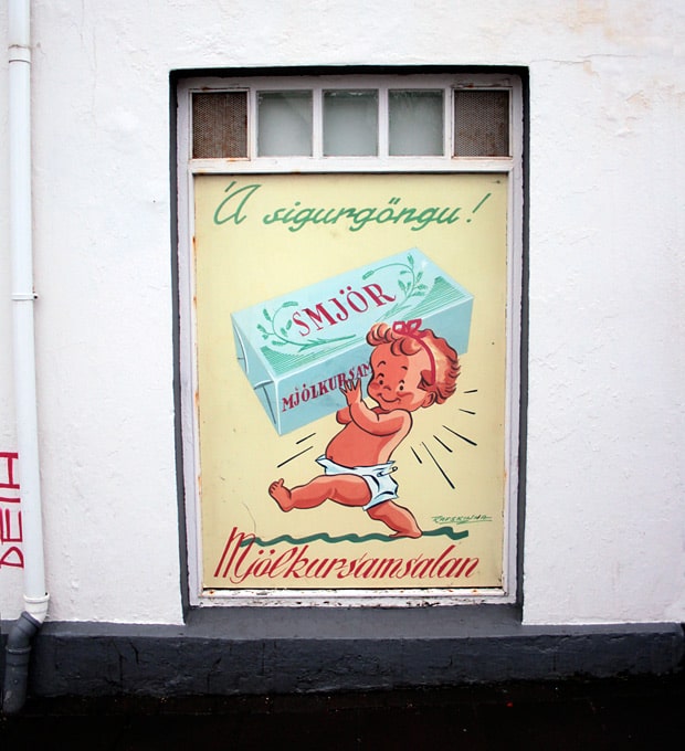 vintage reclame Reykjavik IJsland