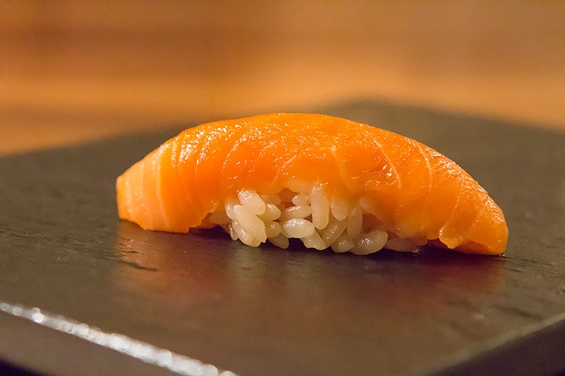 Wild King Salmon sushi uit Alaska