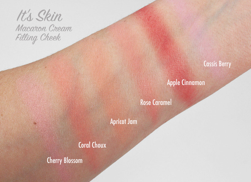 Koreaans Beauty merk It's Skin Macaron Cream Filling Cheek blush Apple Cinnamon swatches