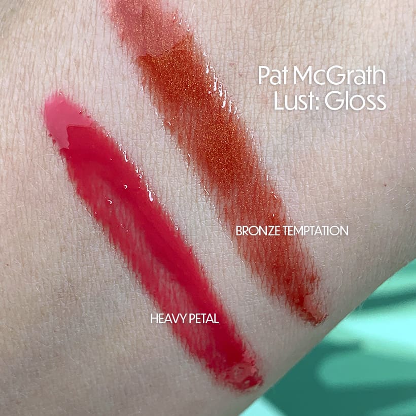 Pat McGrath Lust: Gloss lipgloss swatches