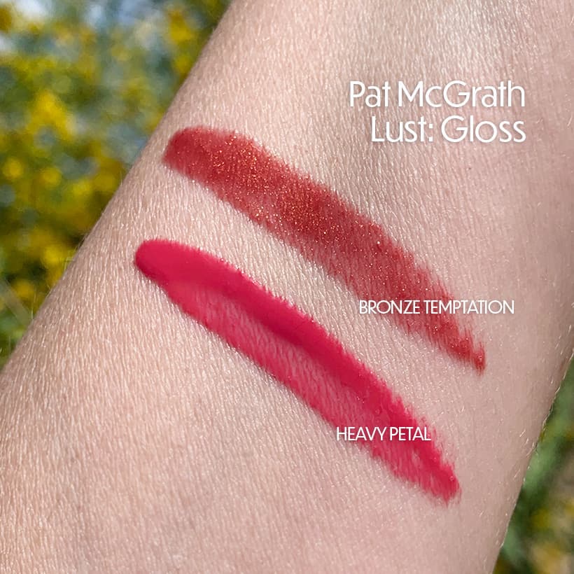 Pat McGrath Lust: Gloss Heavy Petal felroze lipgloss swatches