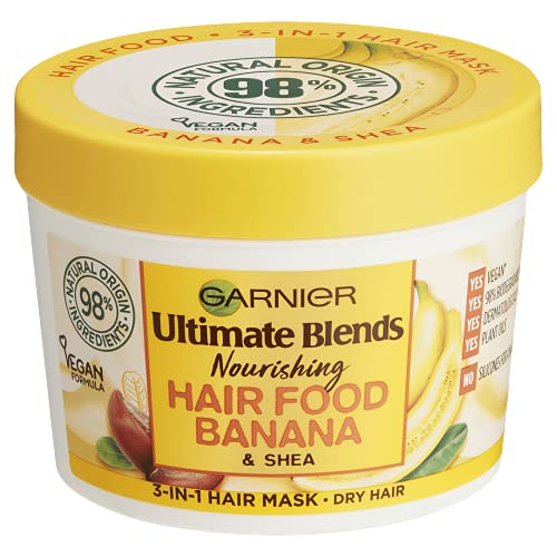 Garnier Ultimate Blends Hair Food Banaan 3-in-1, Voedend Haarmasker, Conditionering Behandeling