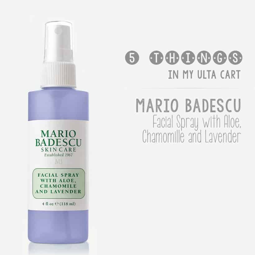 Wat zit er in mijn ulta kar voor de Ulta sale nieuwe Mario Badescu Facial Spray met Aloë Kamille en Lavendel