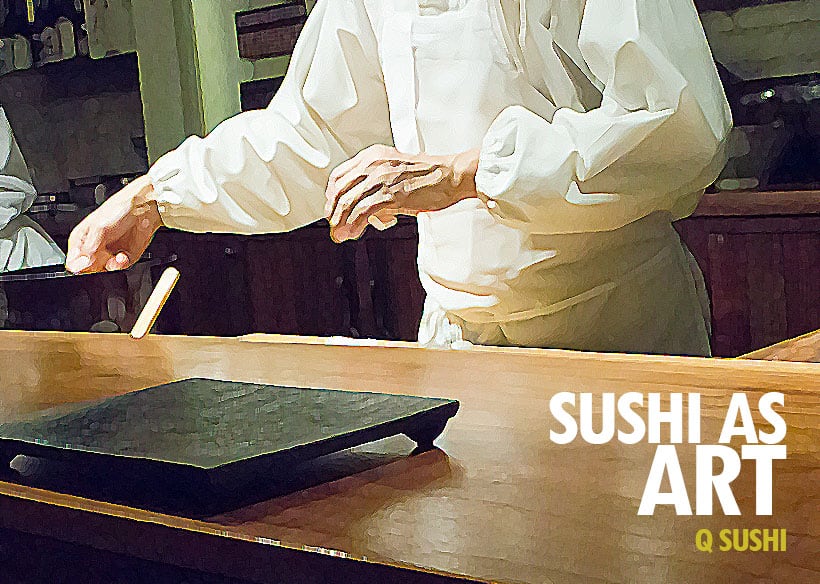 Chef-kok Hiroyuki Naruke Q Sushi in het centrum van Los Angeles